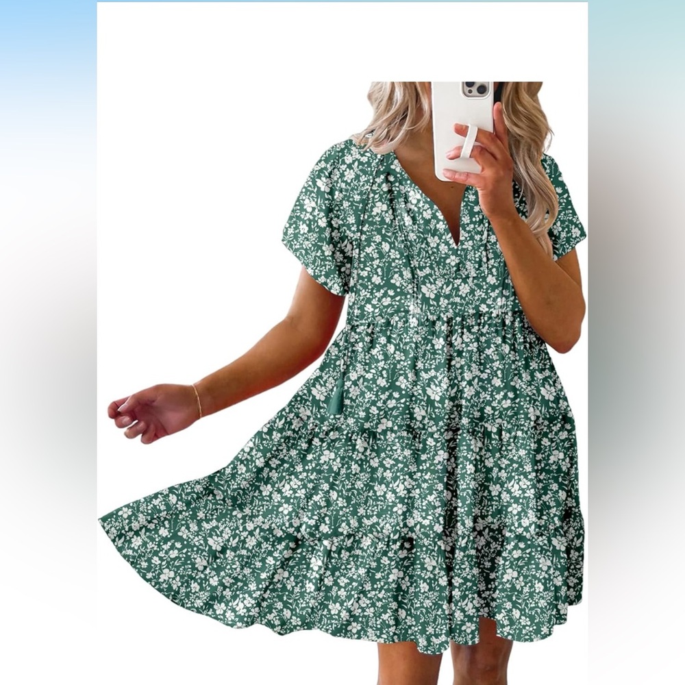 Floral Green Dress